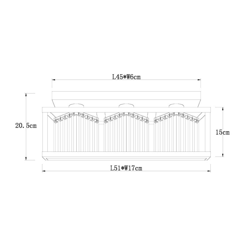 Globo - Loftlampe med 3xE27/40W/230V