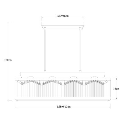 Globo - Loftlampe på ledning 4xE27/40W/230V