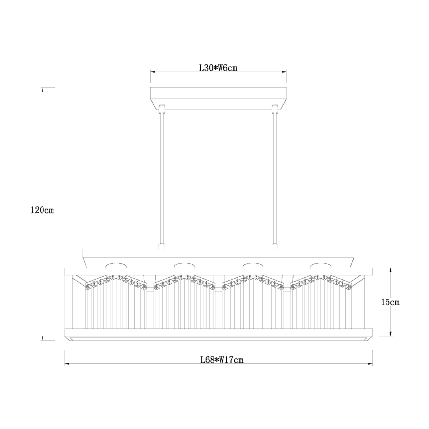 Globo - Loftlampe på ledning 4xE27/40W/230V