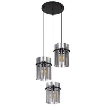Globo - Pendel 3xE27/60W/230V diameter 47 cm sort