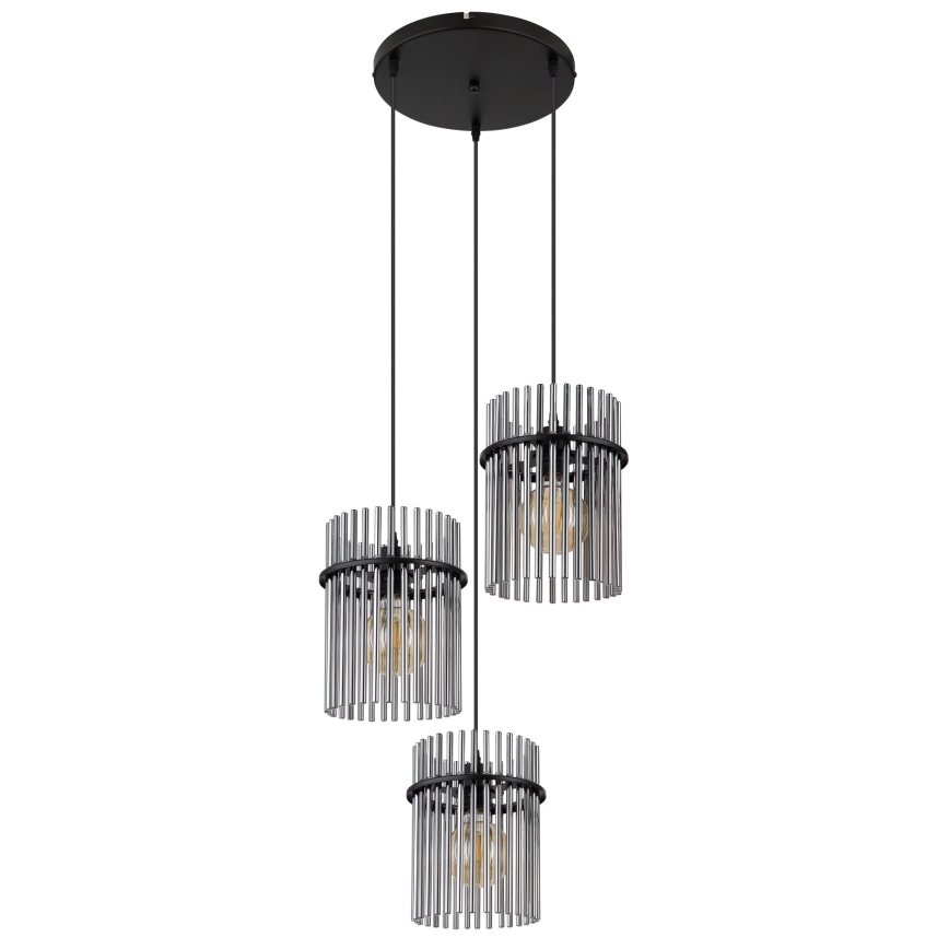 Globo - Pendel 3xE27/60W/230V diameter 47 cm sort