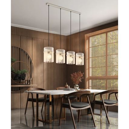 Globo - Pendel med wire 4xE27/60W/230V