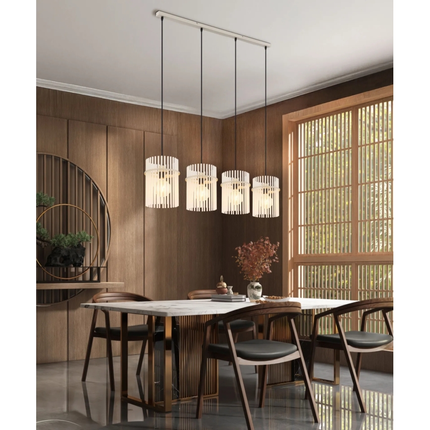 Globo - Pendel med wire 4xE27/60W/230V