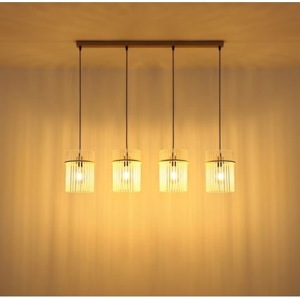 Globo - Pendel med wire 4xE27/60W/230V