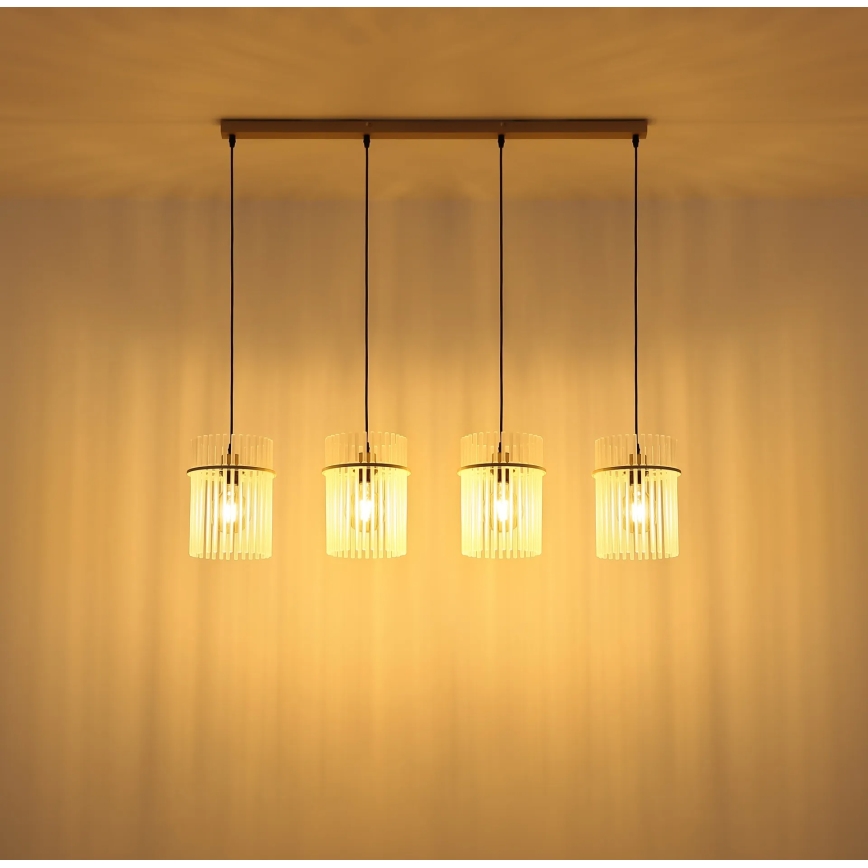 Globo - Pendel med wire 4xE27/60W/230V