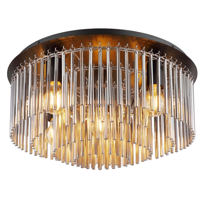 Globo - Loftlampe 5xE27/60W/230V diameter 50 cm sort