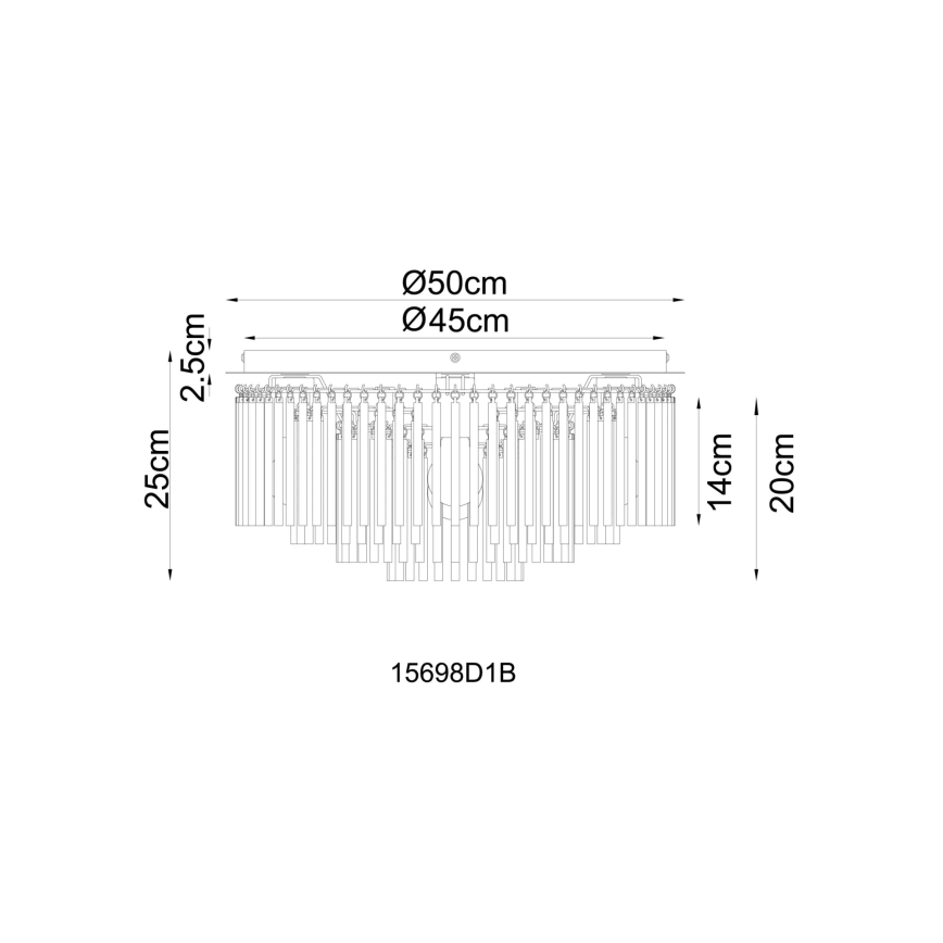 Globo - Loftlampe 5xE27/60W/230V Ø 50 cm
