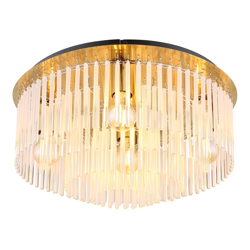 Globo - Loftlampe 5xE27/60W/230V diameter 50 cm guldfarvet