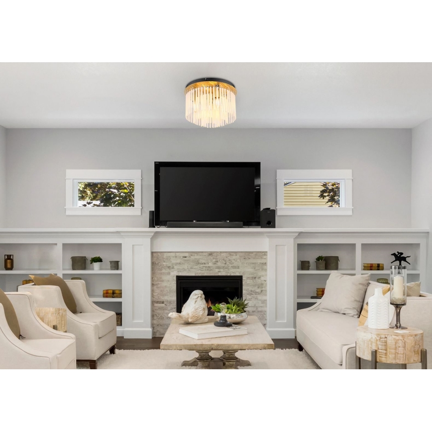 Globo - Loftlampe 5xE27/40W/230V Ø 32 cm, guld