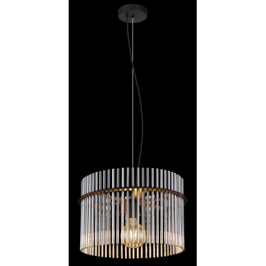 Globo - Pendel 1xE27/60W/230V diameter 40 cm sort