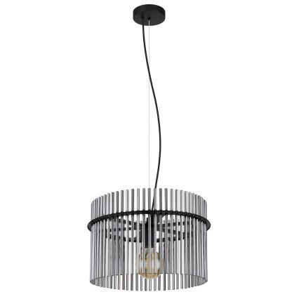 Globo - Pendel 1xE27/60W/230V diameter 40 cm sort