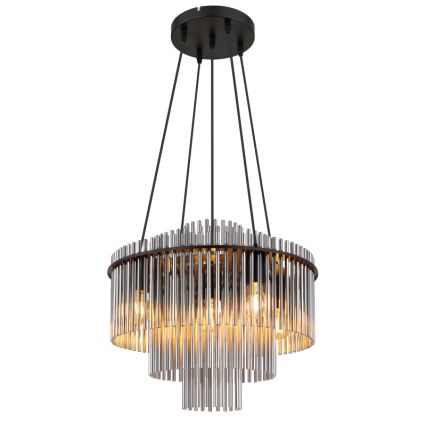 Globo - Pendel på wire 5xE27/60W/230V sort