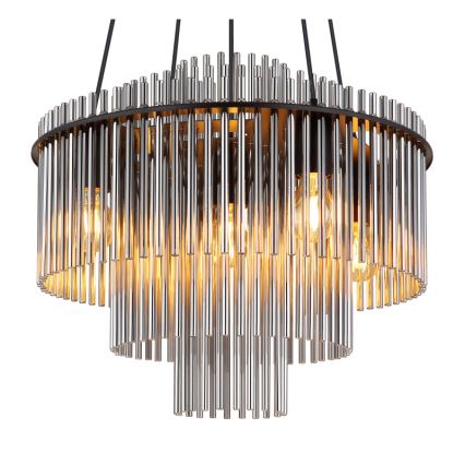 Globo - Pendel på wire 5xE27/60W/230V sort