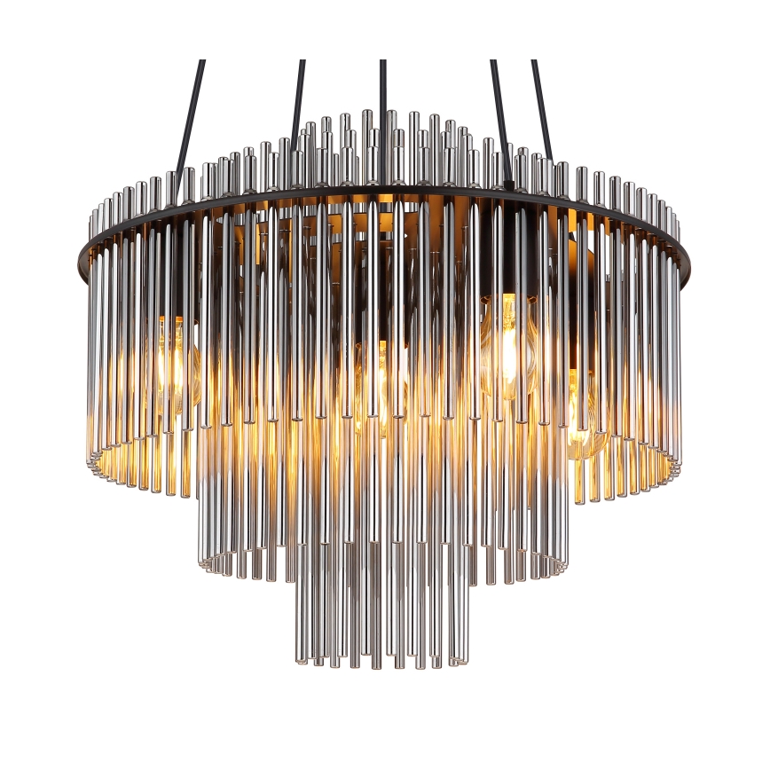 Globo - Pendel på wire 5xE27/60W/230V sort
