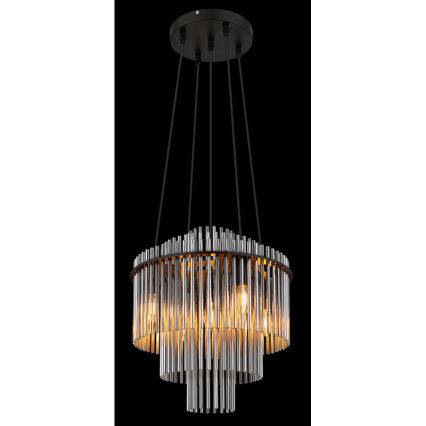 Globo - Pendel 5xE14/40W/230V sort