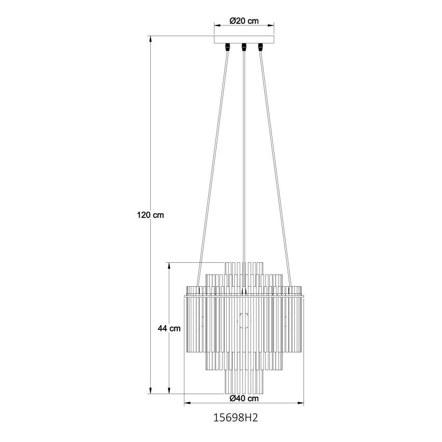 Globo - Pendel 5xE14/40W/230V sort