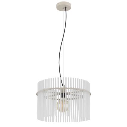 Globo - Pendel på ledning 1xE27/60W/230V Ø 40 cm cremefarvet
