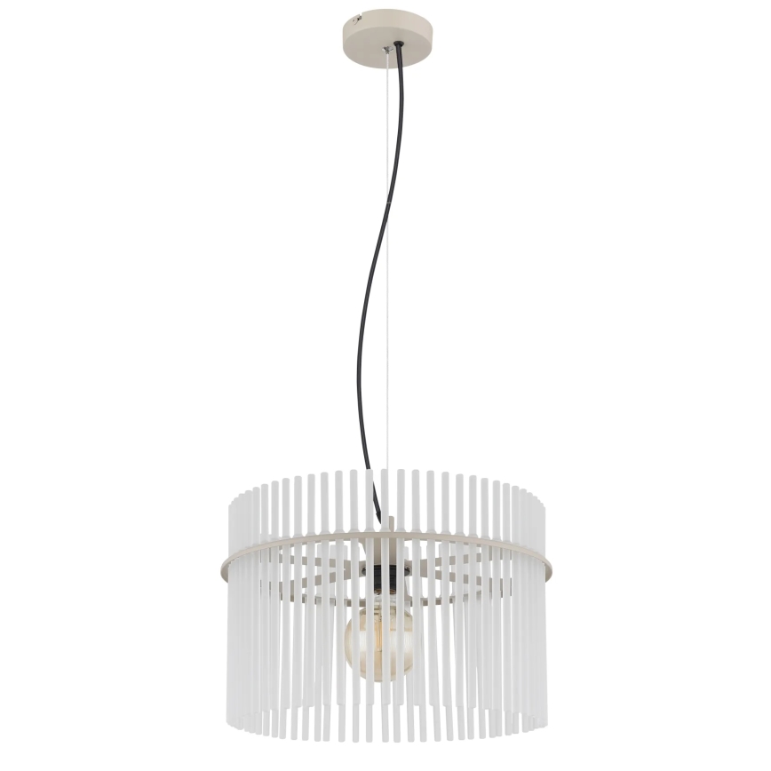 Globo - Pendel på ledning 1xE27/60W/230V Ø 40 cm cremefarvet