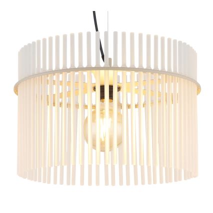 Globo - Pendel på ledning 1xE27/60W/230V Ø 40 cm cremefarvet