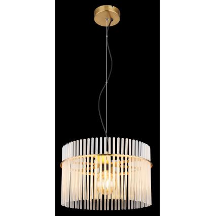 Globo - Pendel 1xE27/60W/230V diameter 40 cm guldfarvet
