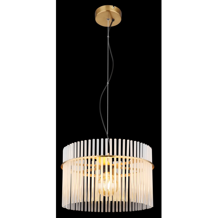 Globo - Pendel 1xE27/60W/230V diameter 40 cm guldfarvet
