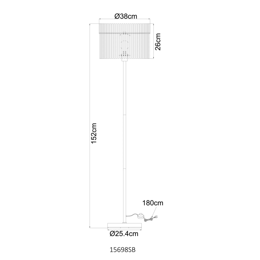 Globo - Gulvlampe 1xE27/60W/230V