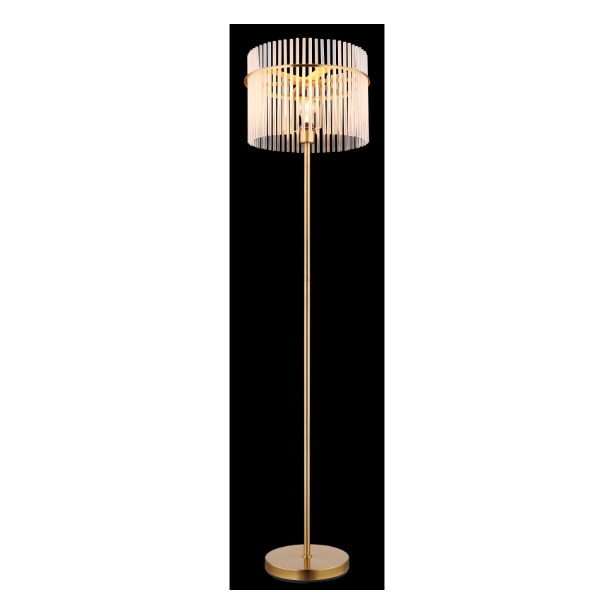 Globo - Gulvlampe 1xE27/60W/230V guldfarvet