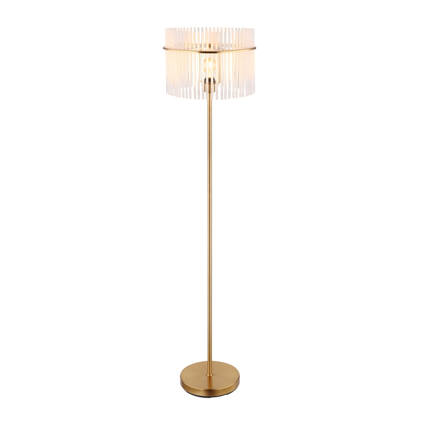 Globo - Gulvlampe 1xE27/60W/230V guldfarvet