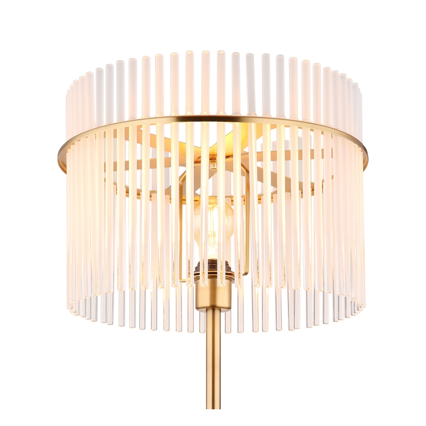 Globo - Gulvlampe 1xE27/60W/230V guldfarvet