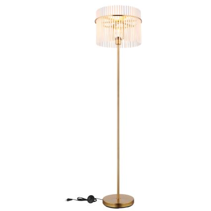 Globo - Gulvlampe 1xE27/60W/230V guldfarvet
