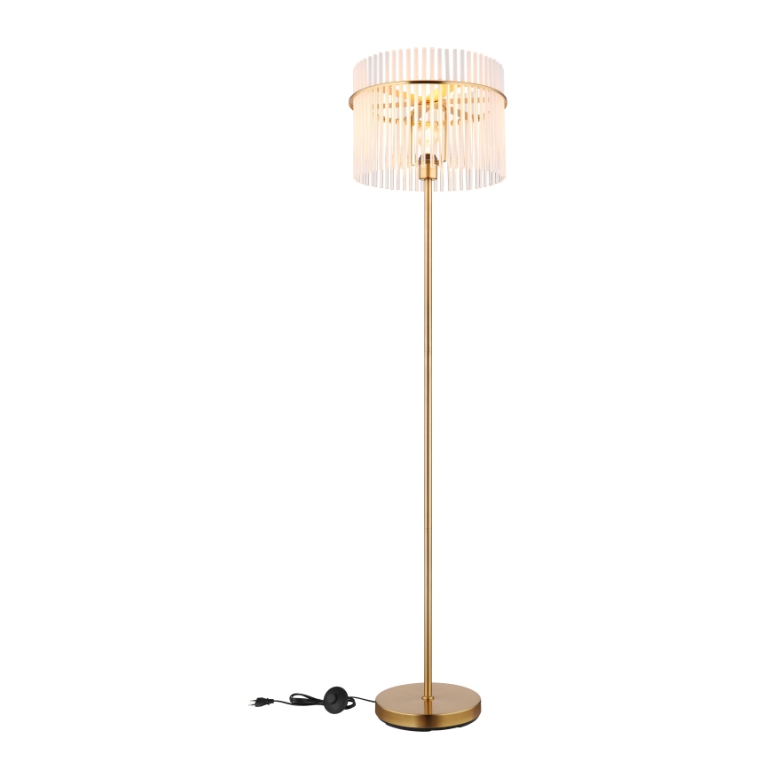 Globo - Gulvlampe 1xE27/60W/230V guldfarvet