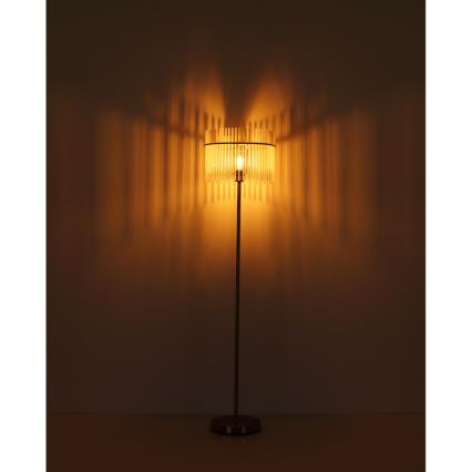 Globo - Gulvlampe 1xE27/60W/230V guldfarvet