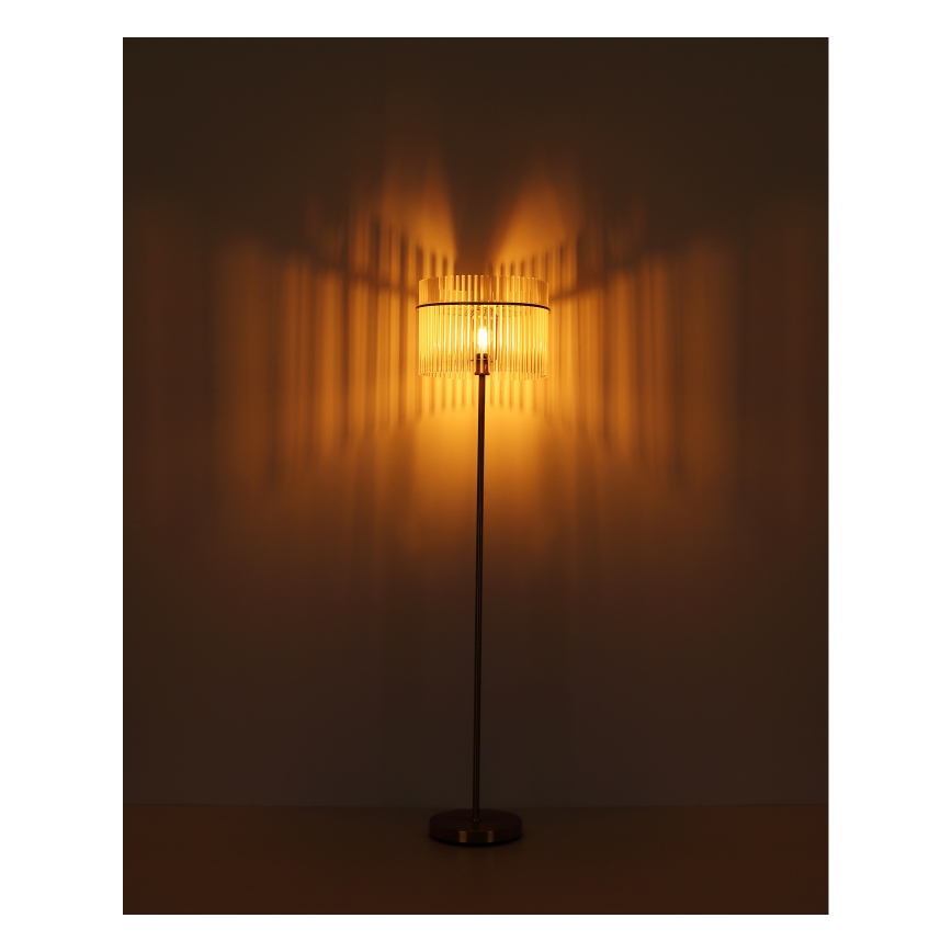 Globo - Gulvlampe 1xE27/60W/230V guldfarvet