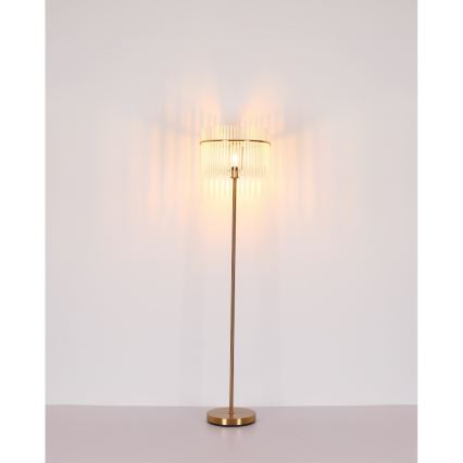 Globo - Gulvlampe 1xE27/60W/230V guldfarvet