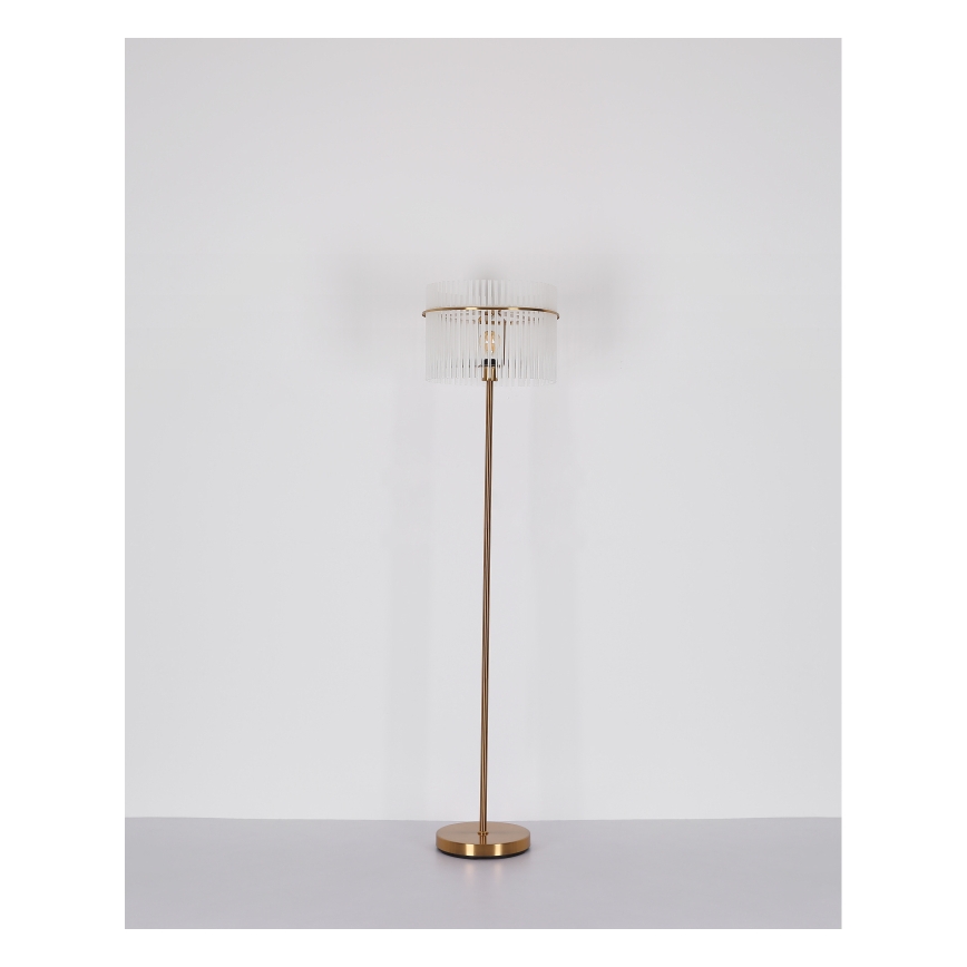 Globo - Gulvlampe 1xE27/60W/230V guldfarvet
