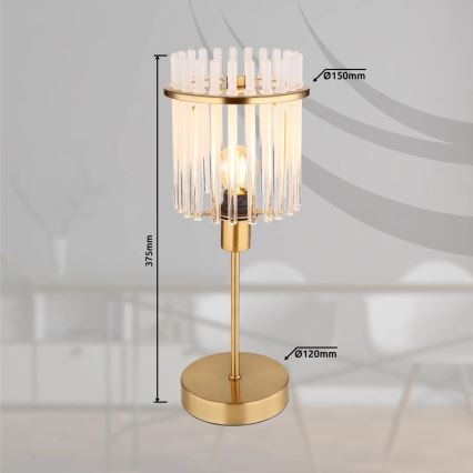 Globo - Bordlampe 1xE14/40W/230V diameter 15 cm guldfarvet