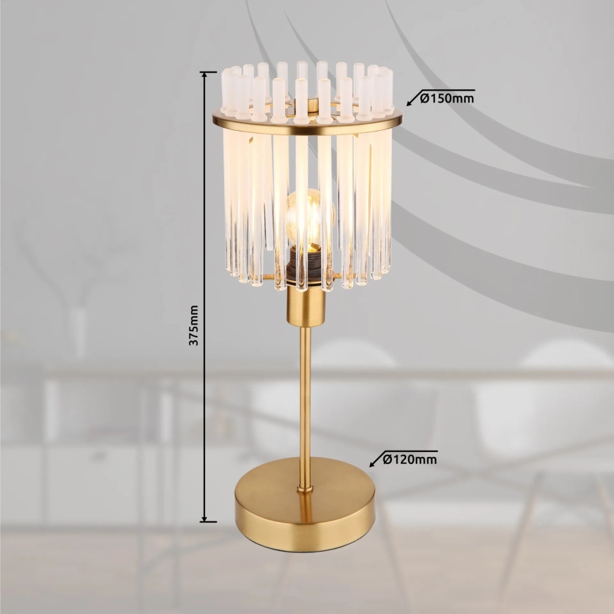 Globo - Bordlampe 1xE14/40W/230V diameter 15 cm guldfarvet