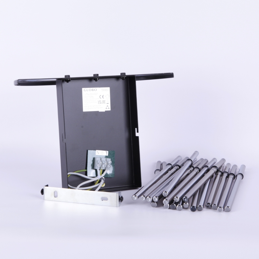 Globo - Væglampe 1xE27/60W/230V sort