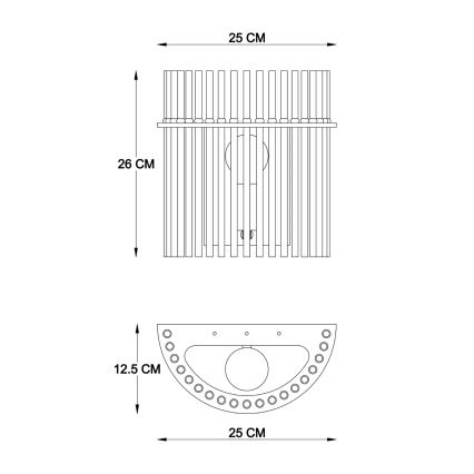 Globo - Væglampe 1xE27/60W/230V sort