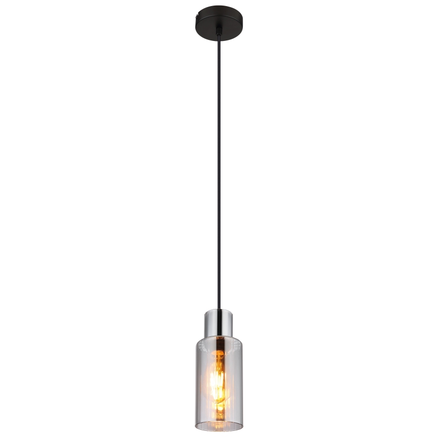 Globo - Pendel 1xE27/25W/230V diameter 10 cm sort