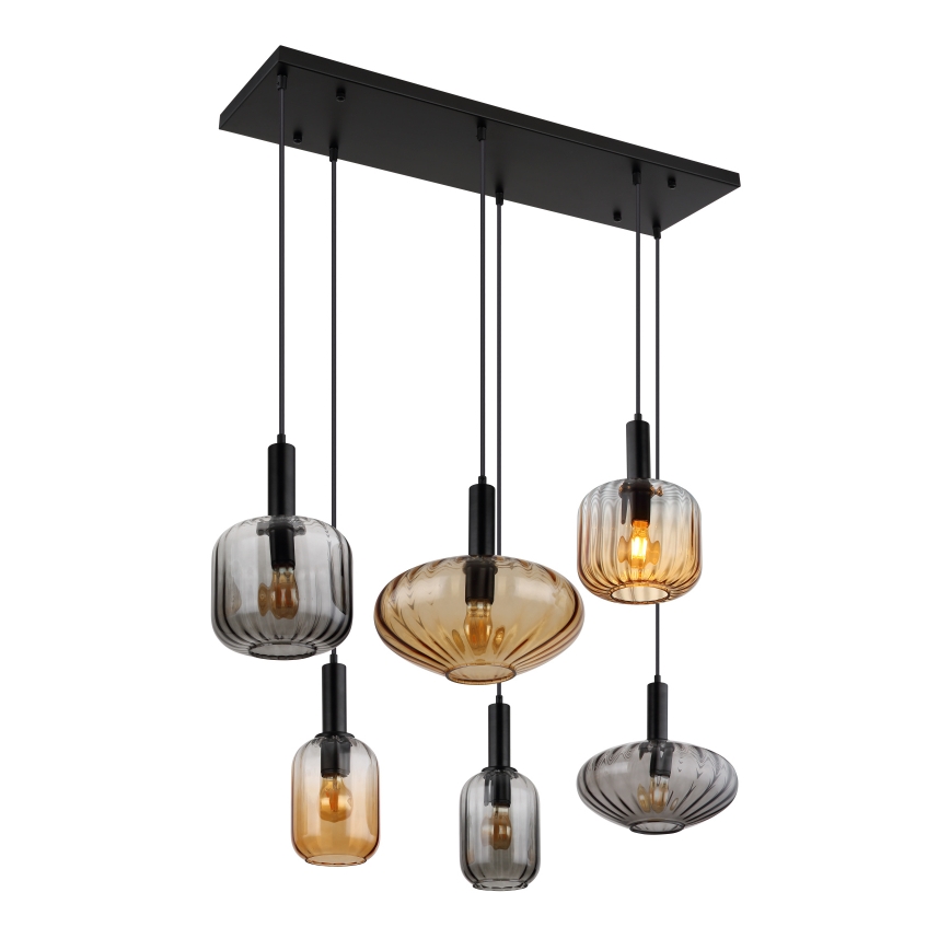 Globo - Pendel på ledning 6xE27/60W/230V