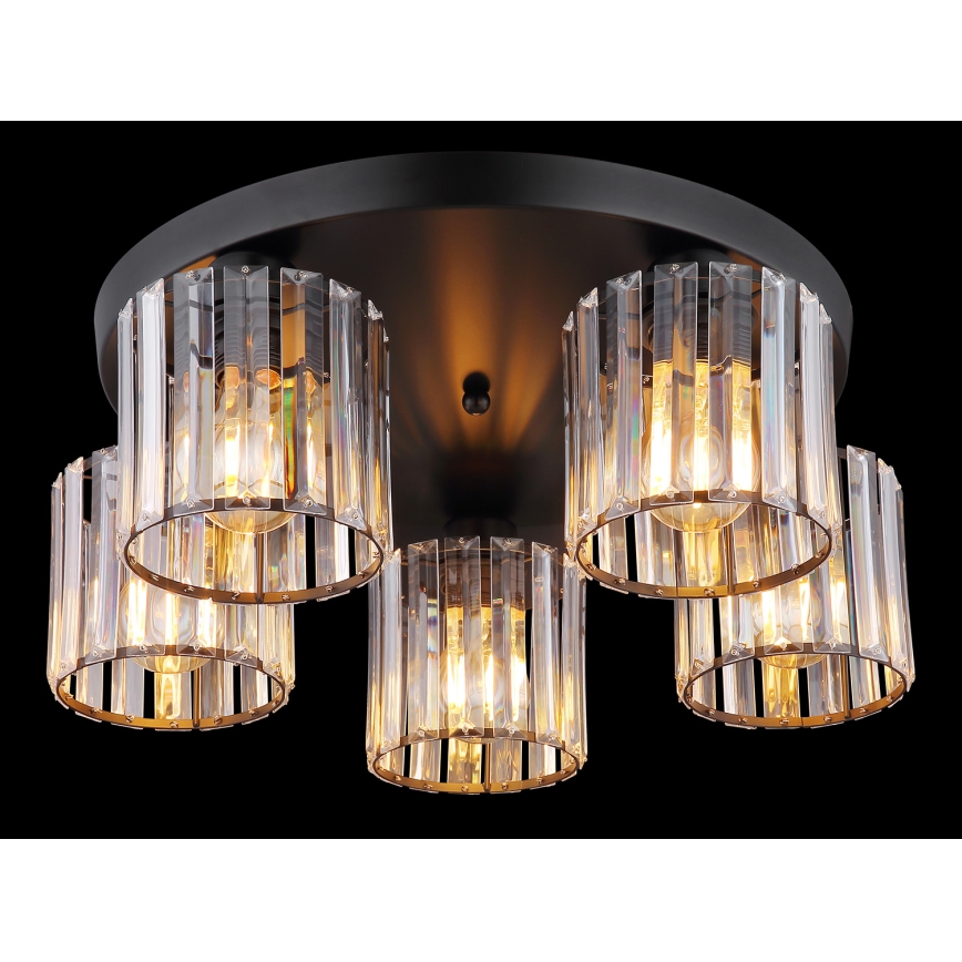 Globo - Loftlampe 5xE27/60W/230V diameter 46,5 cm sort