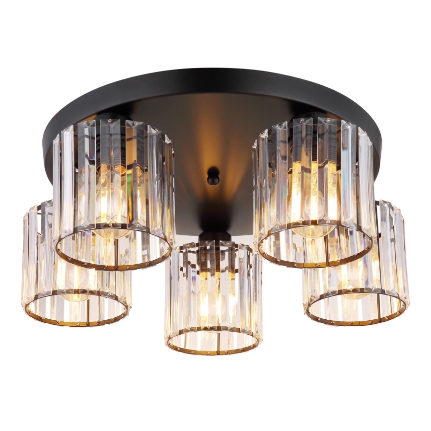 Globo - Loftlampe 5xE27/60W/230V diameter 46,5 cm sort