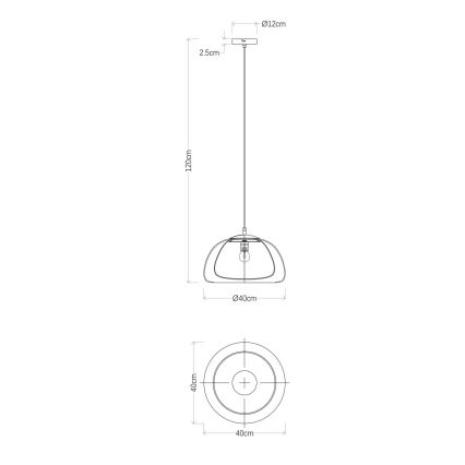 Globo - Pendel 1xE27/60W/230V
