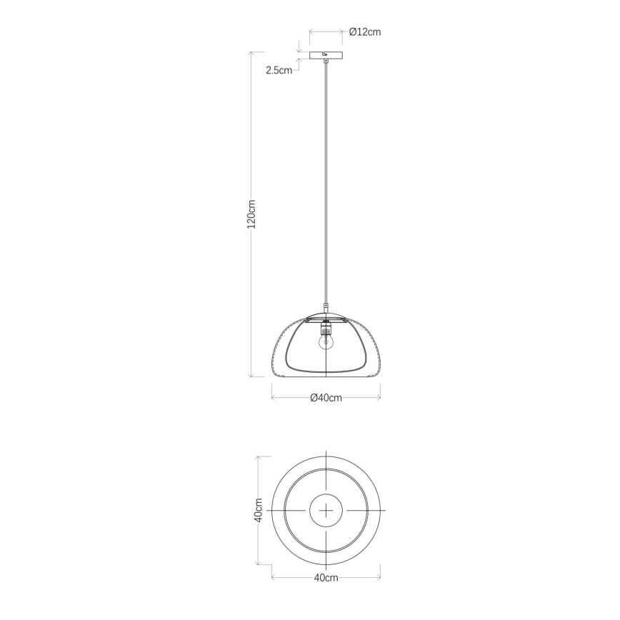 Globo - Pendel 1xE27/60W/230V