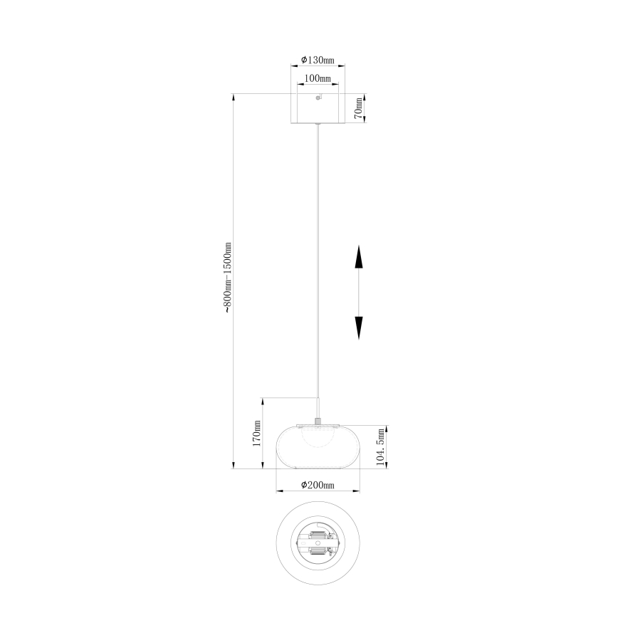 Globo - LED pendel LED/6W/230V hvid
