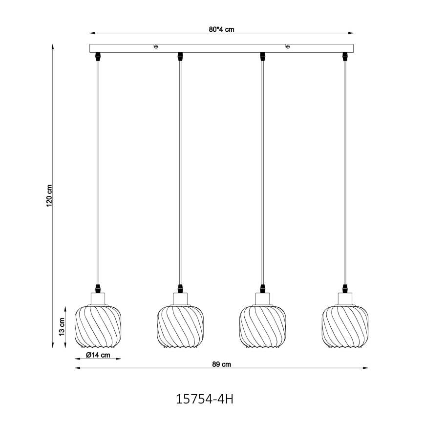 Globo - Pendel 4xE27/25W/230V