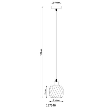 Globo - Pendel 1xE27/25W/230V diameter 14 cm