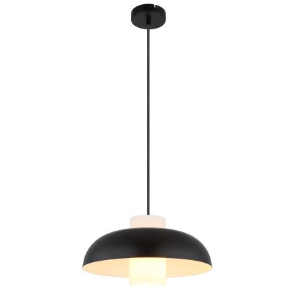 Globo - Pendel på kabel 1xE27/60W/230V sort