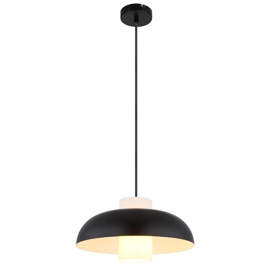 Globo - Pendel på kabel 1xE27/60W/230V sort
